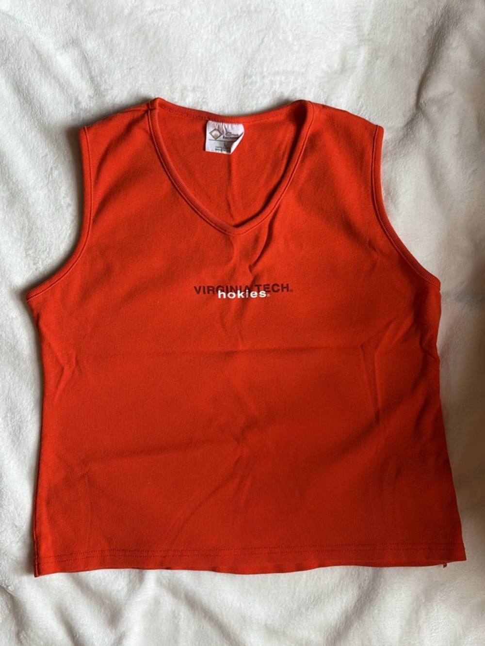 The Cotton Exchange Virginia Tech Hokies Tank Top Orange Size L